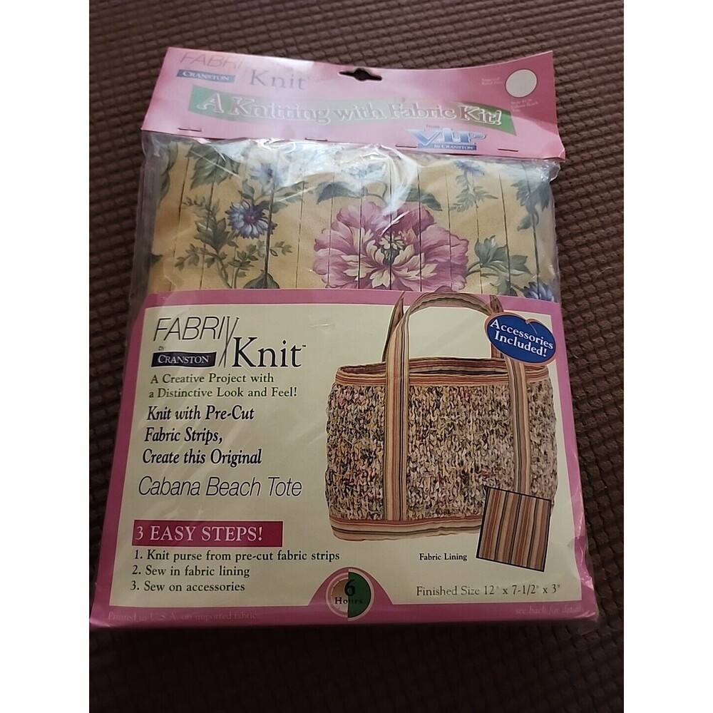 NEW-Cranston "Cabana Beach Tote" Fabri/Knit Kit Cabana Beach Tote